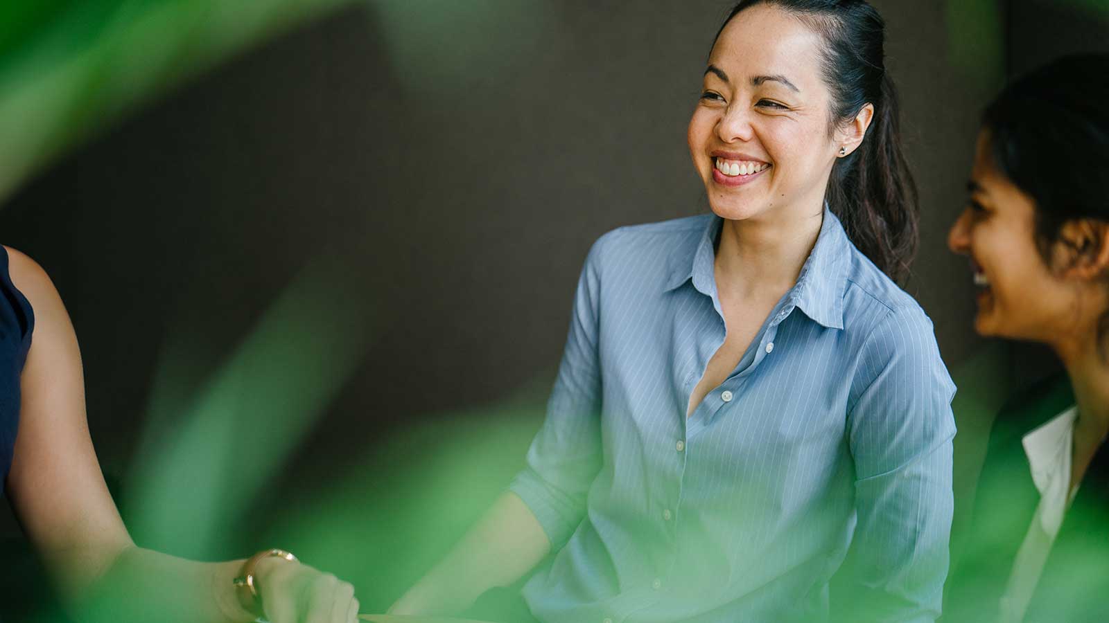 woman smiling